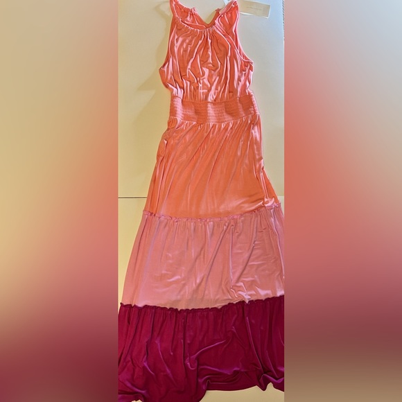 Adyson Parker Neon peach, pink & fuscia maxi dress 🍑🍑 - Picture 1 of 6